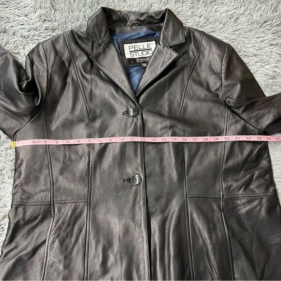 Pelle Studio Wilson’s Two Button Black Leather Jacket Size 1x - Picture 8 of 9
